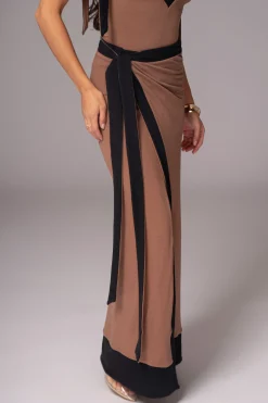 JLUXLABEL Black/Pecan Kamie Reversible Skirt Set