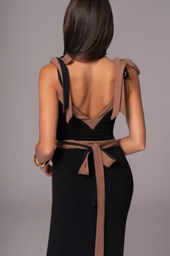 JLUXLABEL Black/Pecan Kamie Reversible Skirt Set