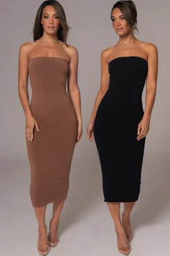 JLUXLABEL Black/Pecan Shelley Reversible Maxi Dress