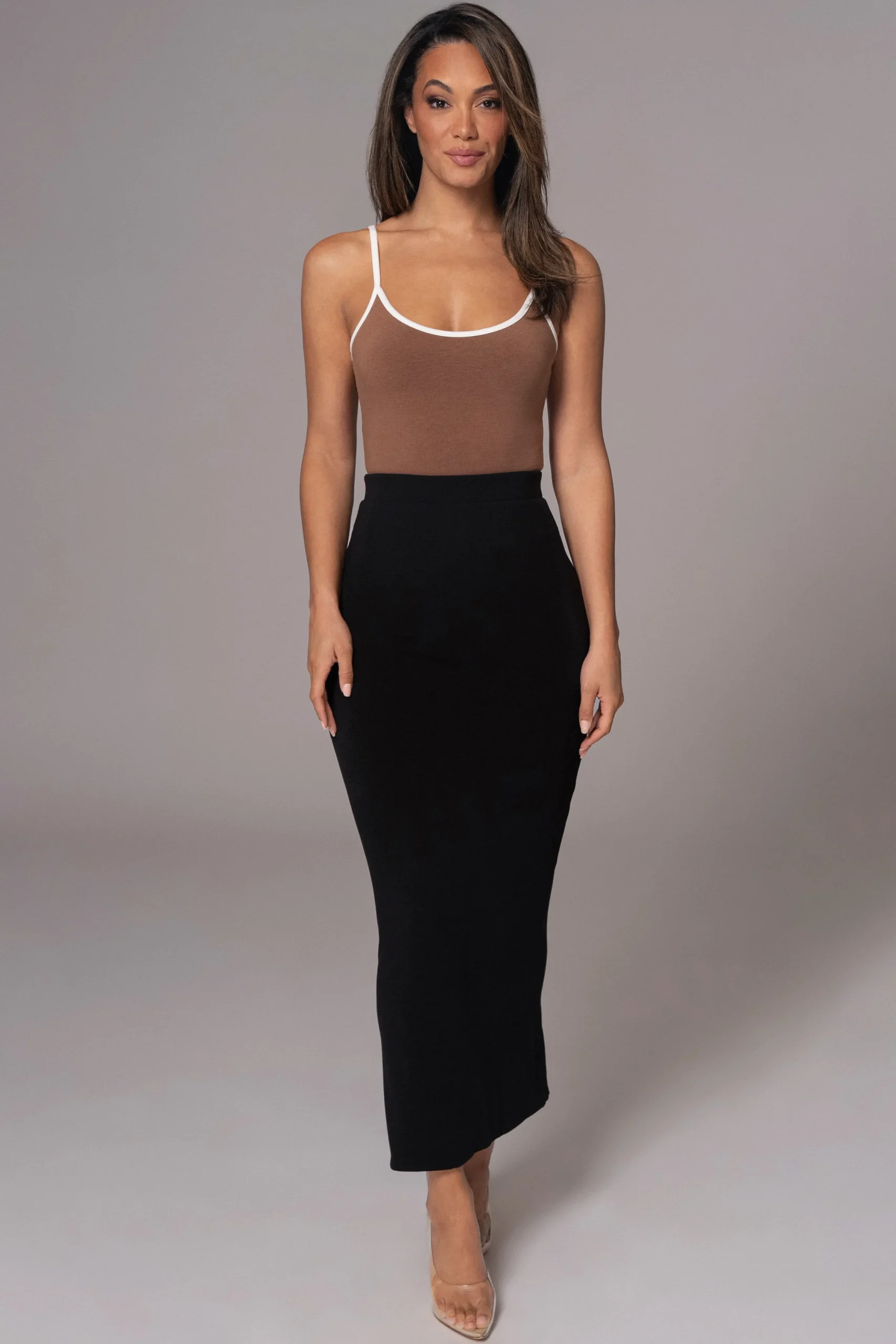 JLUXLABEL Black/Pecan Tash Reversible Cami Top