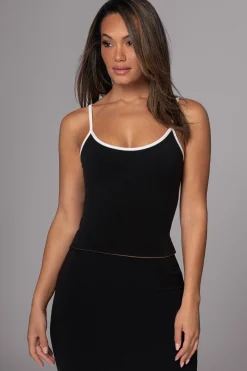 JLUXLABEL Black/Pecan Tash Reversible Cami Top