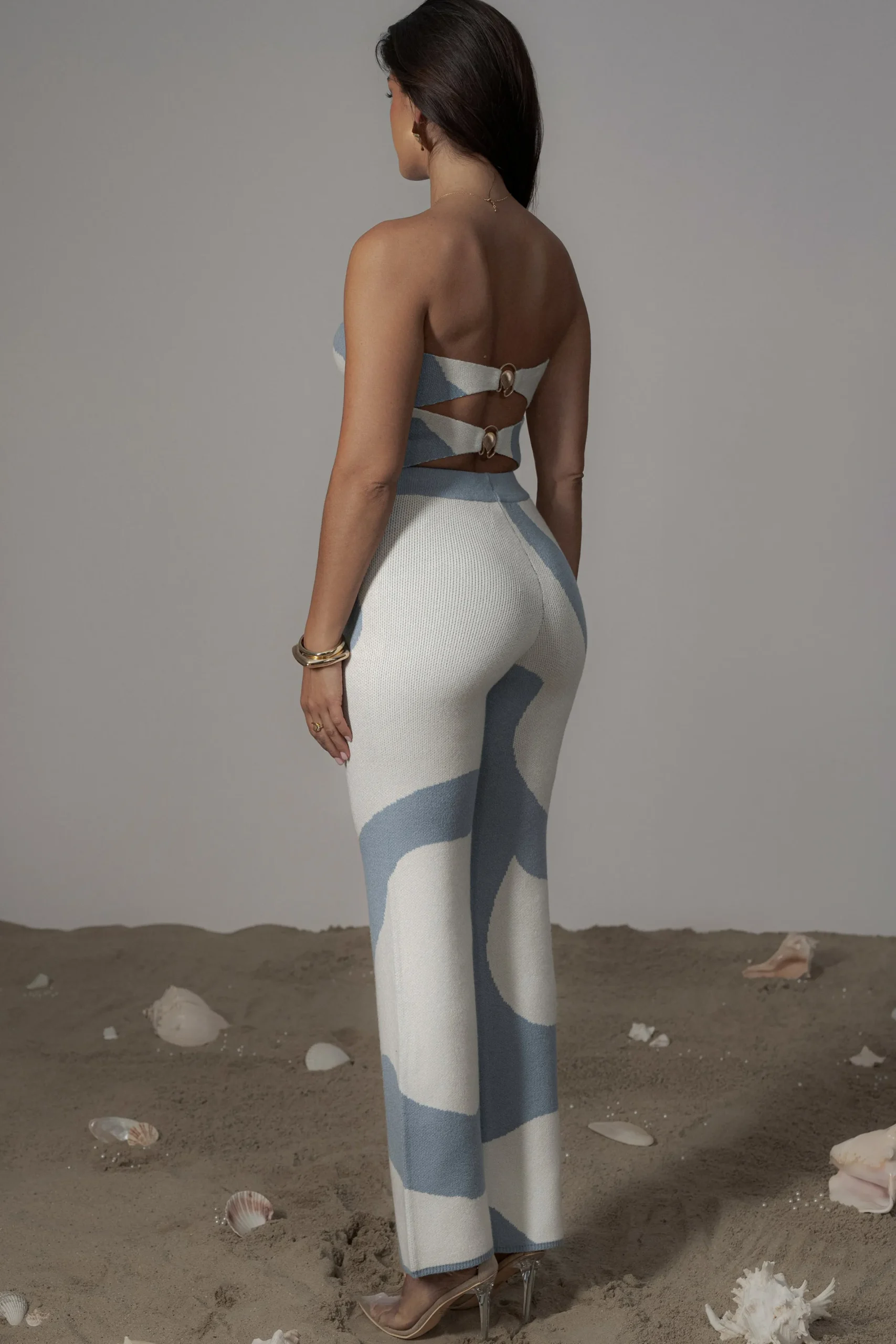 JLUXLABEL Blue Abstract Tiarra Pants