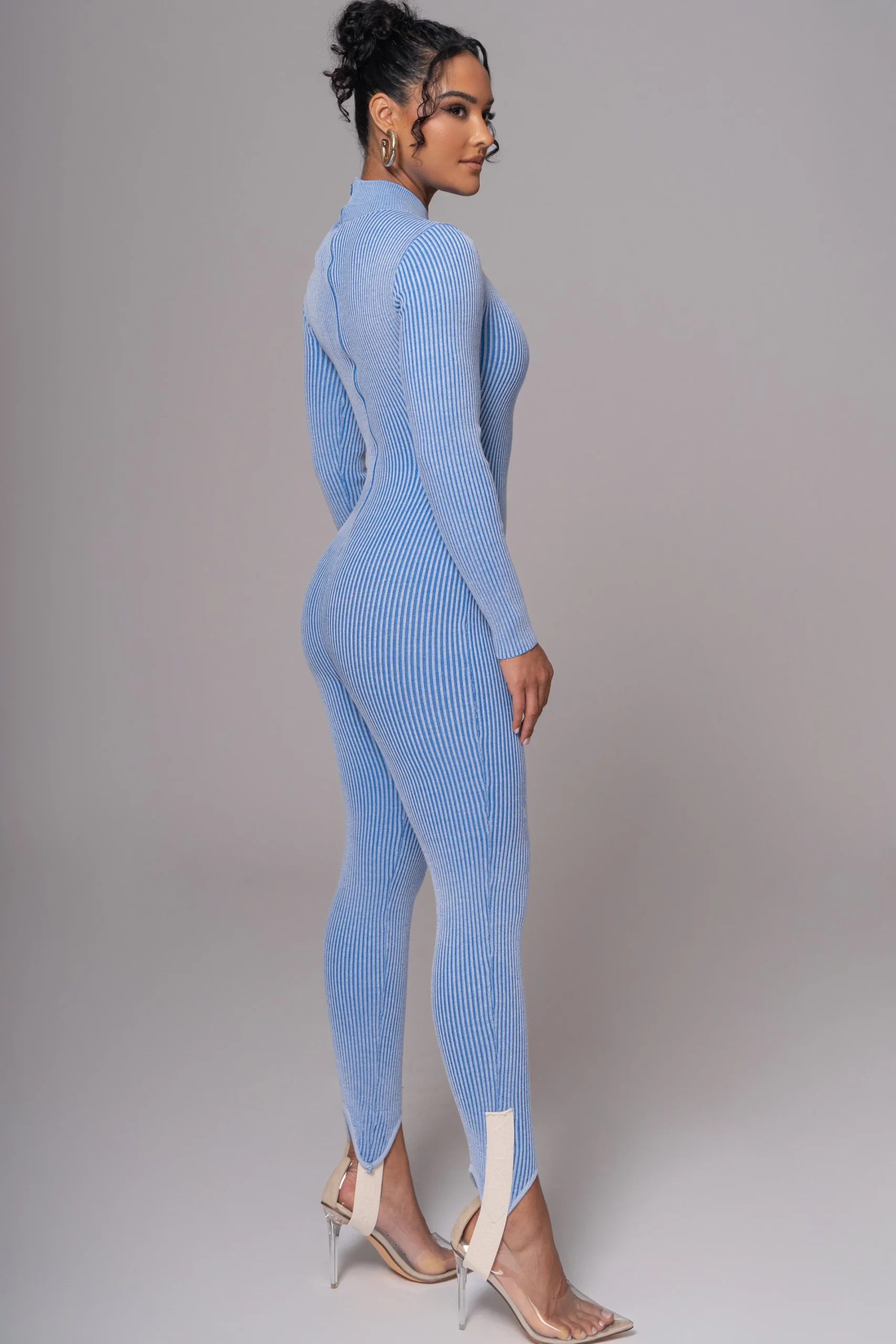 JLUXLABEL Blue In Control Stirrup Jumpsuit