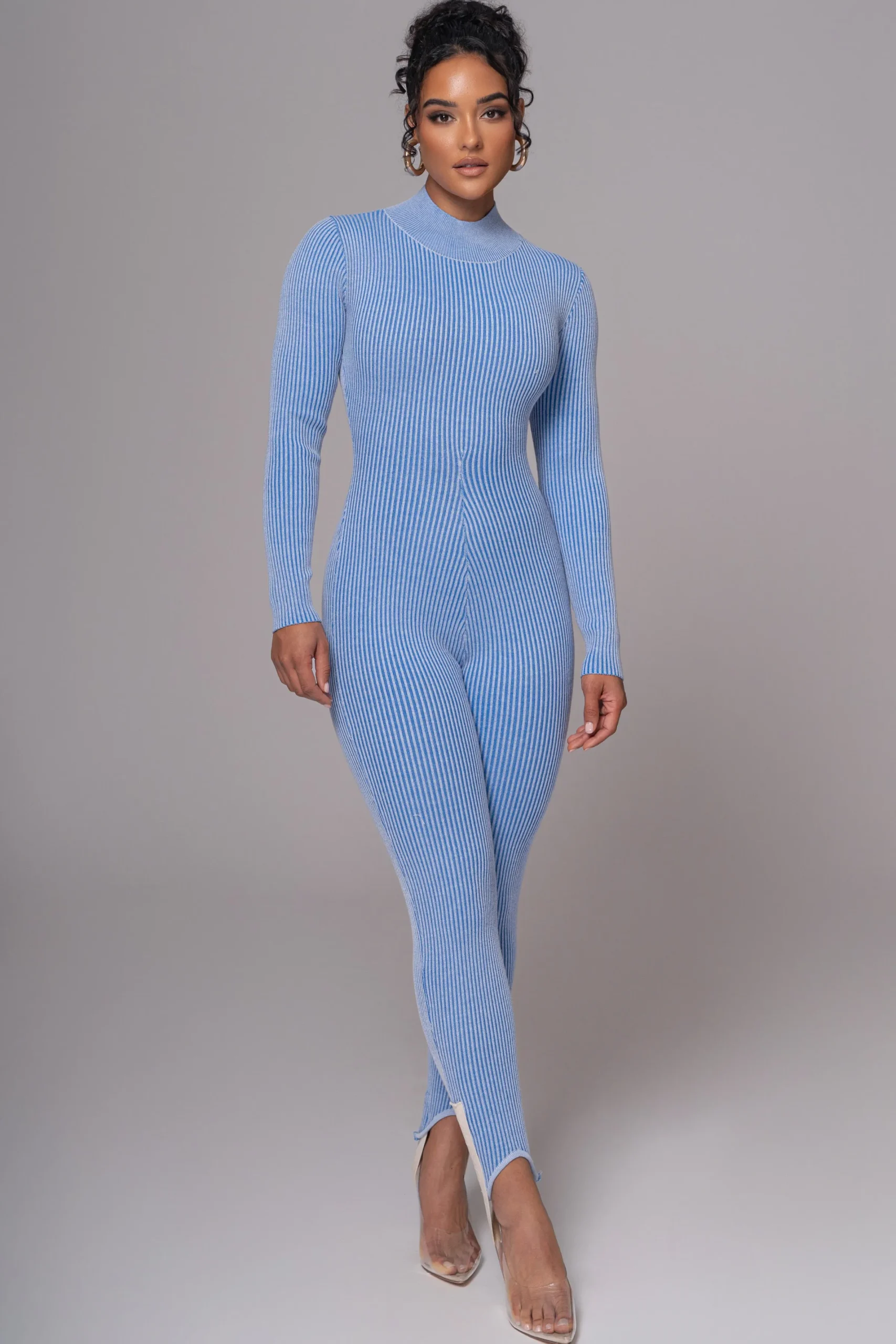JLUXLABEL Blue In Control Stirrup Jumpsuit