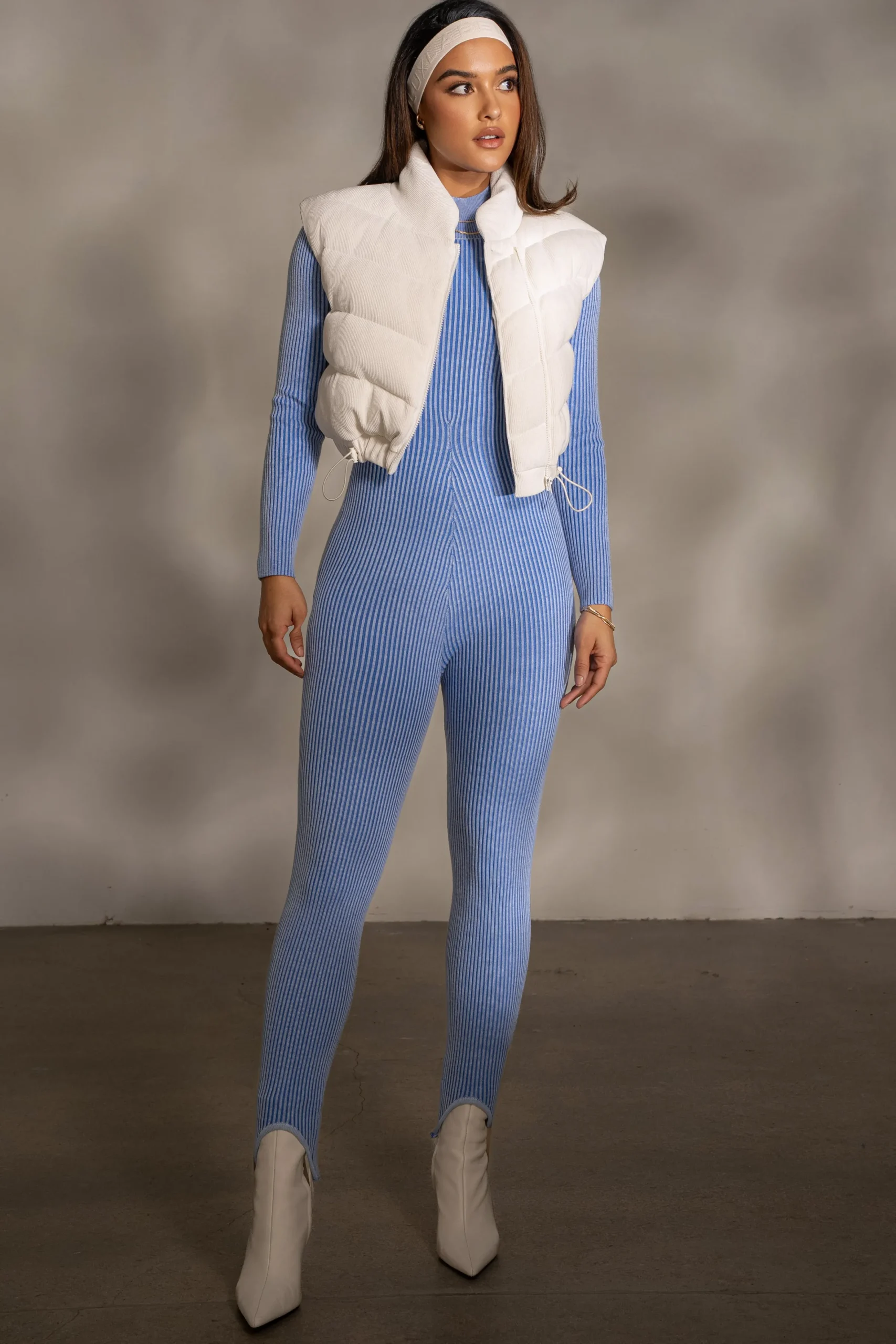 JLUXLABEL Blue In Control Stirrup Jumpsuit