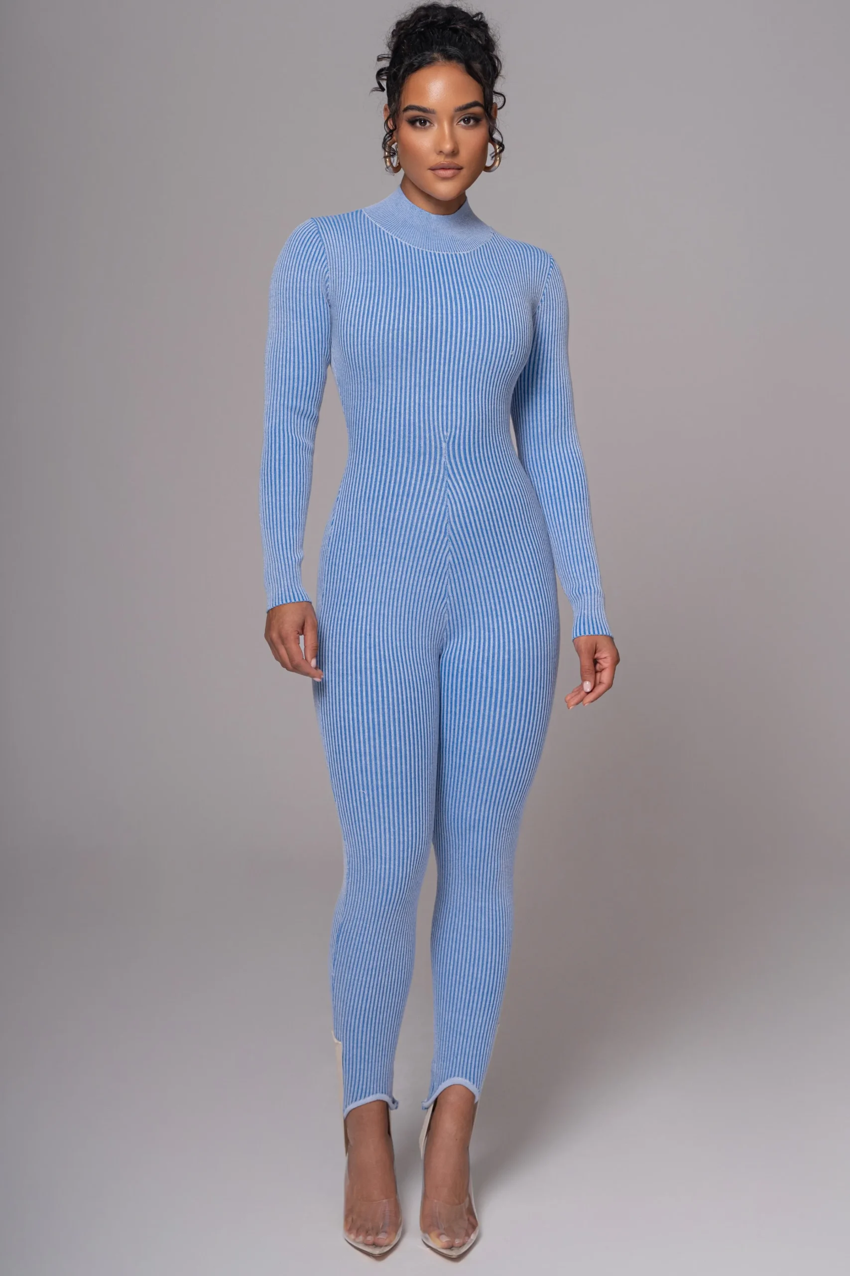 JLUXLABEL Blue In Control Stirrup Jumpsuit
