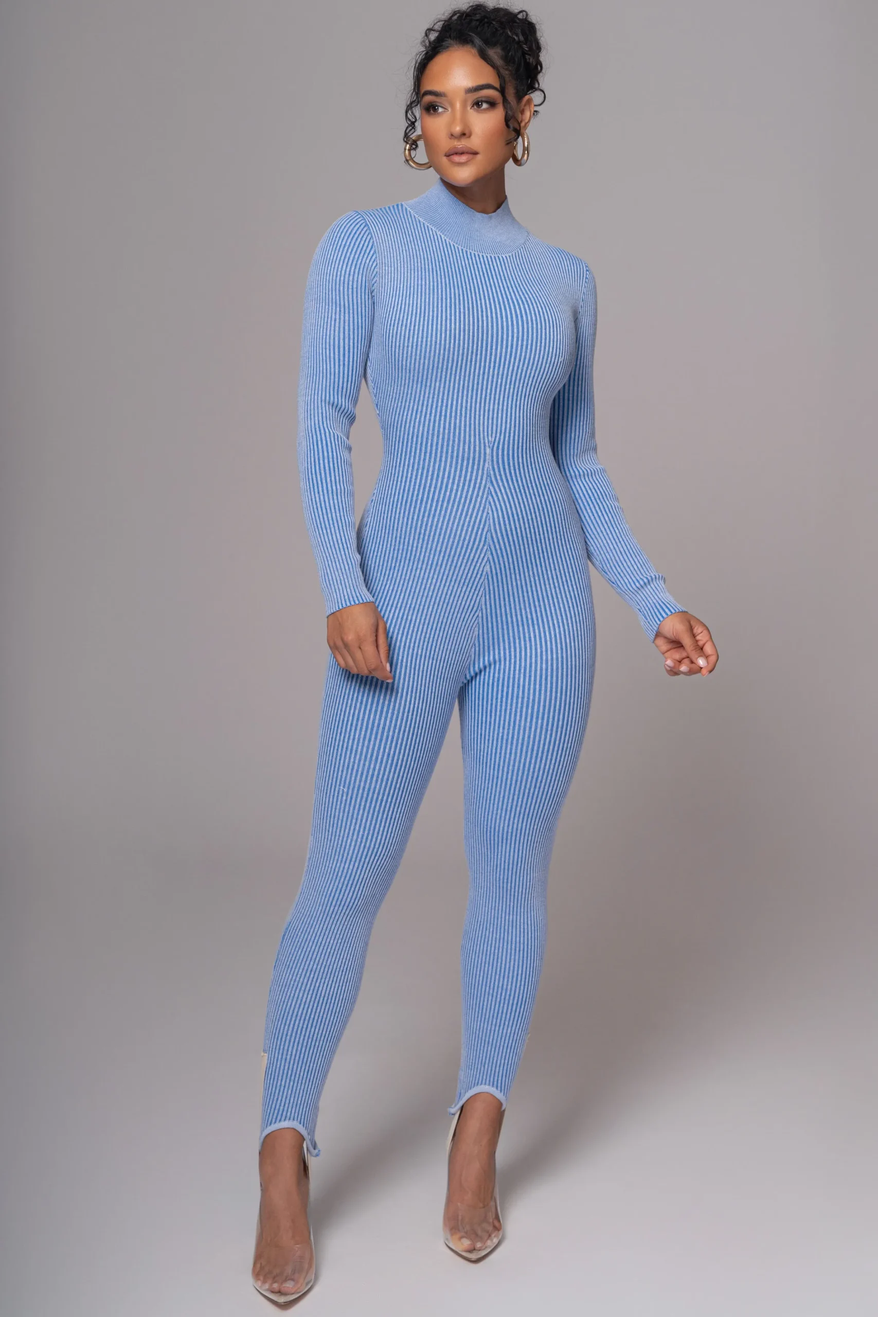 JLUXLABEL Blue In Control Stirrup Jumpsuit