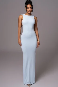 JLUXLABEL Blue JLUXBASIX FRONT AND CENTER MAXI DRESS