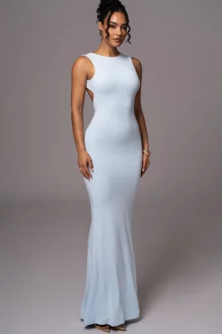 JLUXLABEL Blue JLUXBASIX FRONT AND CENTER MAXI DRESS
