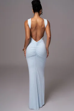 JLUXLABEL Blue JLUXBASIX FRONT AND CENTER MAXI DRESS