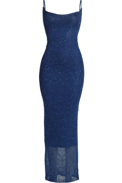 JLUXLABEL Blue Noemie Sequin Maxi Dress