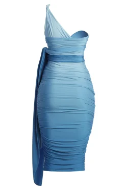 JLUXLABEL Blue Ombré Edge Of Romance Midi Dress