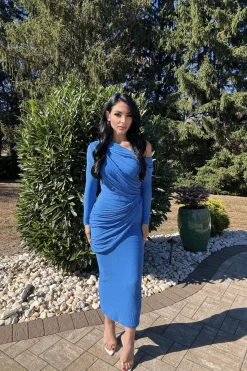 JLUXLABEL Blue Paradise Hills Maxi Skirt