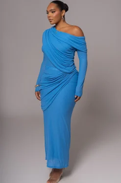 JLUXLABEL Blue Paradise Hills Maxi Skirt