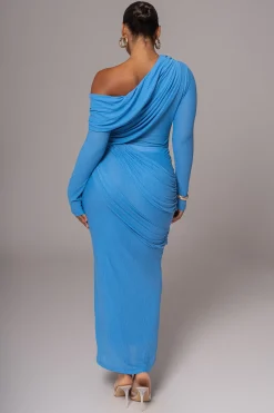 JLUXLABEL Blue Paradise Hills Maxi Skirt