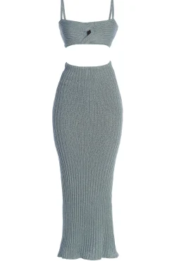 JLUXLABEL Blue Sunny Skirt Set