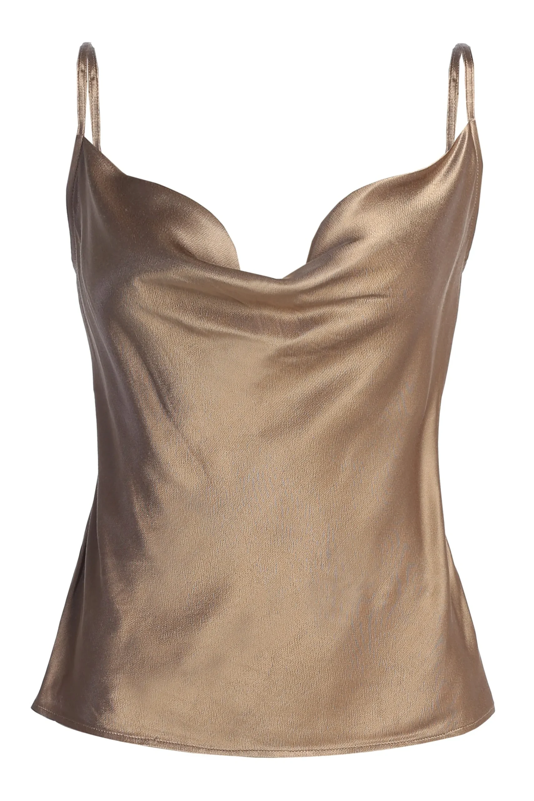 JLUXLABEL Bronze Amour Satin Top