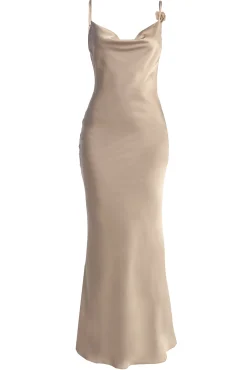 JLUXLABEL Bronze Down The Aisle Satin Gown
