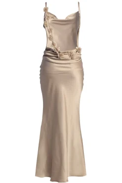 JLUXLABEL Bronze Down The Aisle Satin Gown