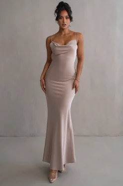 JLUXLABEL Bronze Down The Aisle Satin Gown