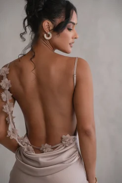 JLUXLABEL Bronze Down The Aisle Satin Gown