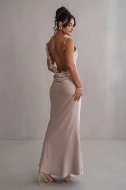 JLUXLABEL Bronze Down The Aisle Satin Gown