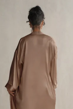 JLUXLABEL Bronze Forever And Always Satin Robe