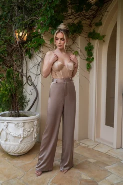 JLUXLABEL Bronze Incomparable Lace Bodysuit