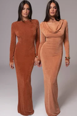 JLUXLABEL Bronze/Sienna Ashton Reversible Maxi Dress