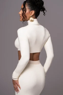 JLUXLABEL Buttercream Anise Ribbed Skirt Set