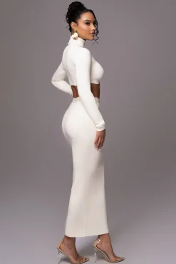 JLUXLABEL Buttercream Anise Ribbed Skirt Set