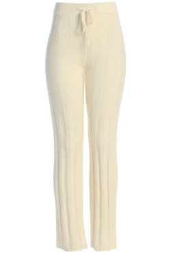 JLUXLABEL Buttercream Darcey Ribbed Pants