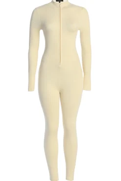 JLUXLABEL Buttercream Kris Front Zipper Jumpsuit