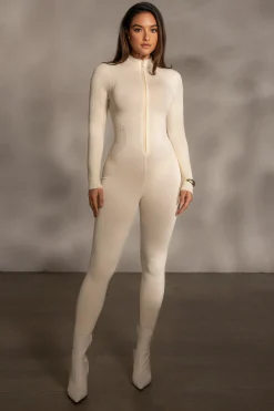 JLUXLABEL Buttercream Kris Front Zipper Jumpsuit