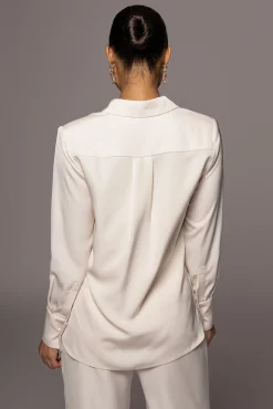JLUXLABEL Buttercream Misty Button Up