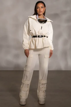 JLUXLABEL Buttercream Nyah Nylon Utility Pants