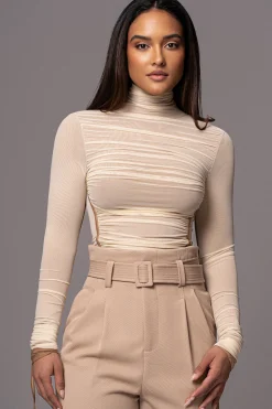 JLUXLABEL Buttercream Santiana Turtleneck Top