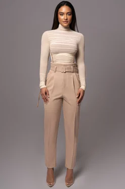 JLUXLABEL Buttercream Santiana Turtleneck Top