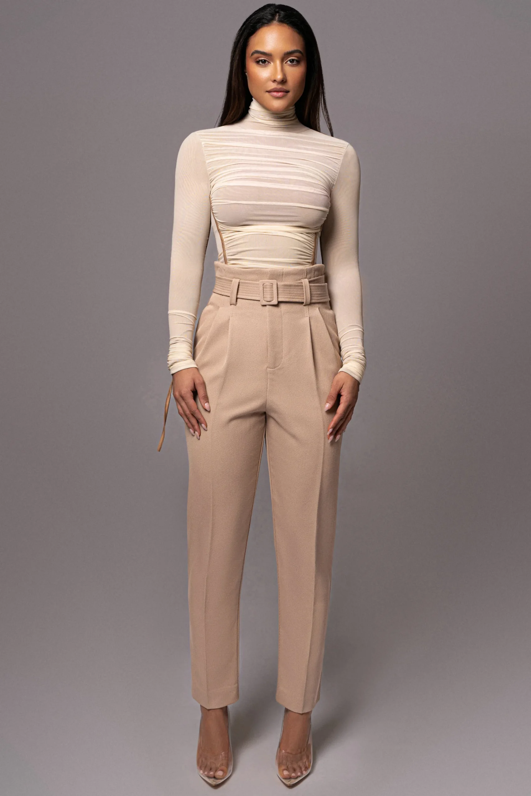 JLUXLABEL Buttercream Santiana Turtleneck Top