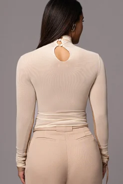 JLUXLABEL Buttercream Santiana Turtleneck Top