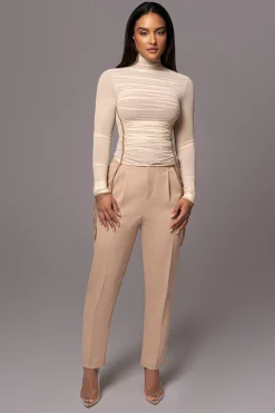 JLUXLABEL Buttercream Santiana Turtleneck Top