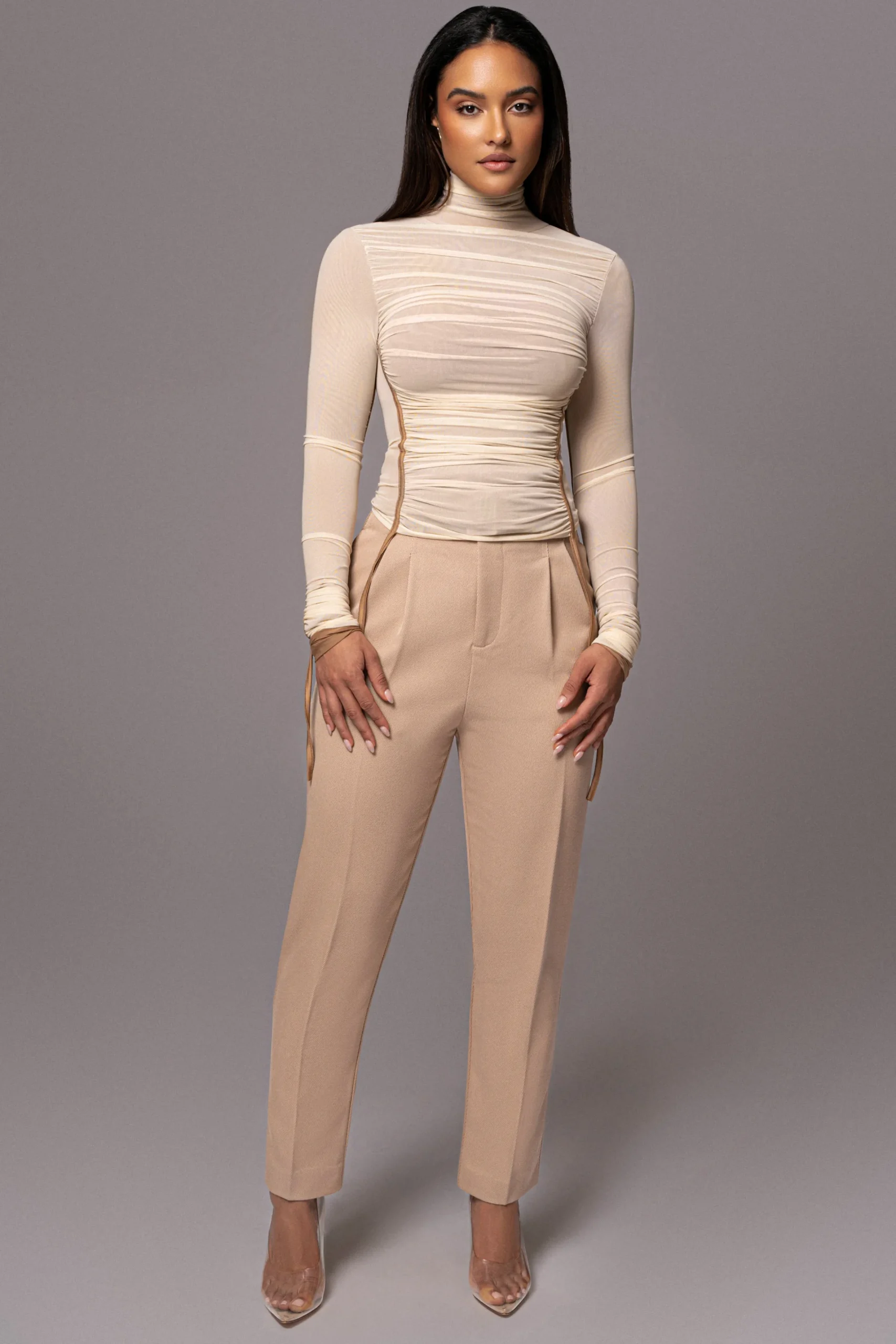 JLUXLABEL Buttercream Santiana Turtleneck Top