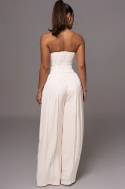JLUXLABEL Buttercream Viv Satin Bustier Top