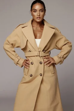 JLUXLABEL Camel Beverly Trench Coat