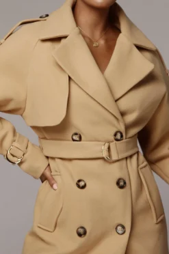 JLUXLABEL Camel Beverly Trench Coat