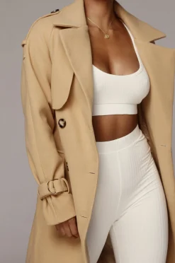 JLUXLABEL Camel Beverly Trench Coat