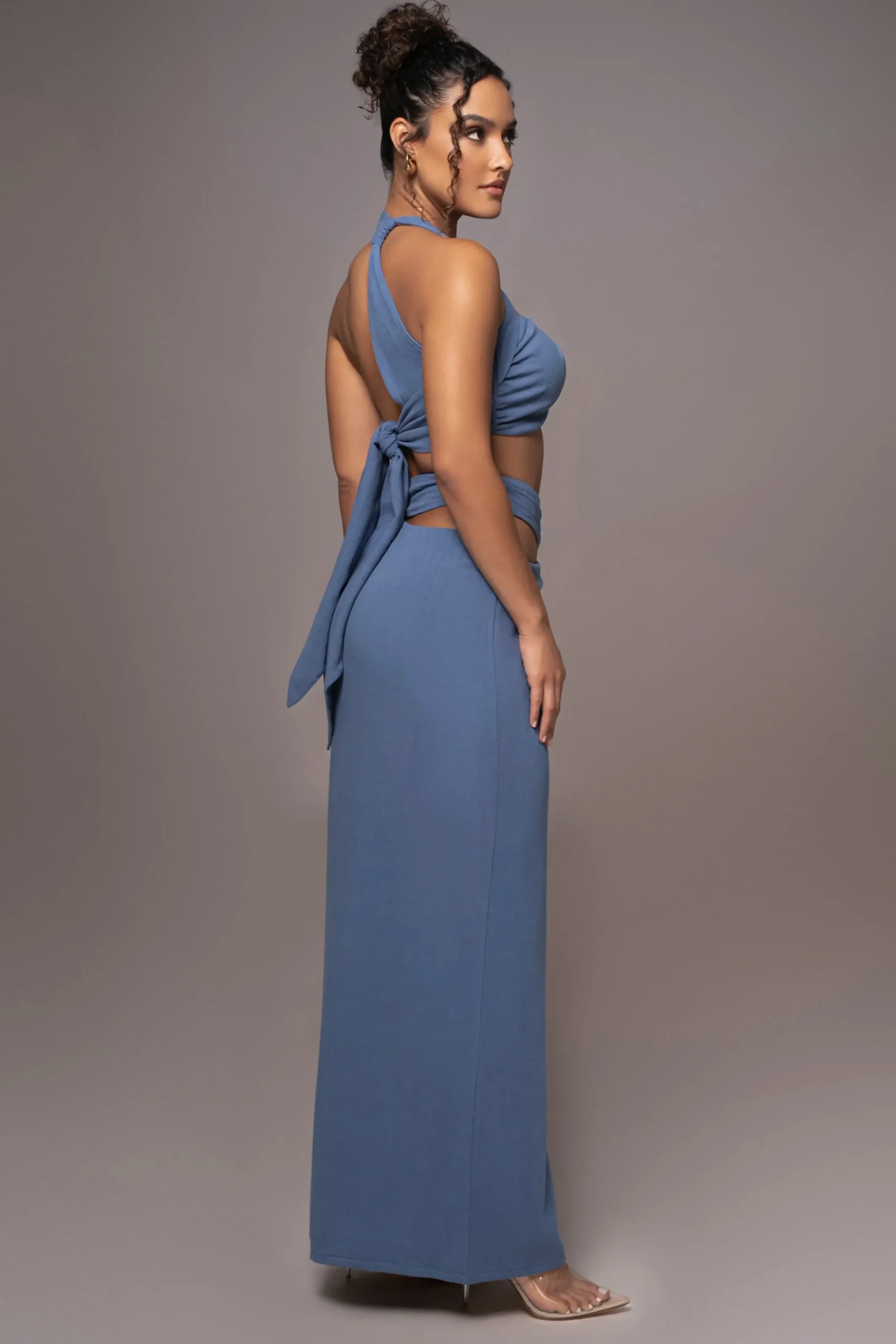 JLUXLABEL Chambray New Age Two Piece Skirt Set
