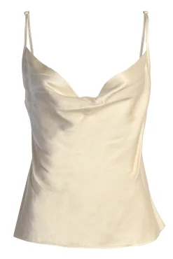 JLUXLABEL Champagne Amour Satin Top