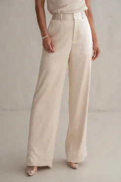 JLUXLABEL Champagne Ever After Satin Trousers