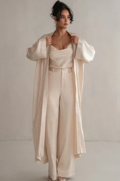 JLUXLABEL Champagne Ever After Satin Trousers
